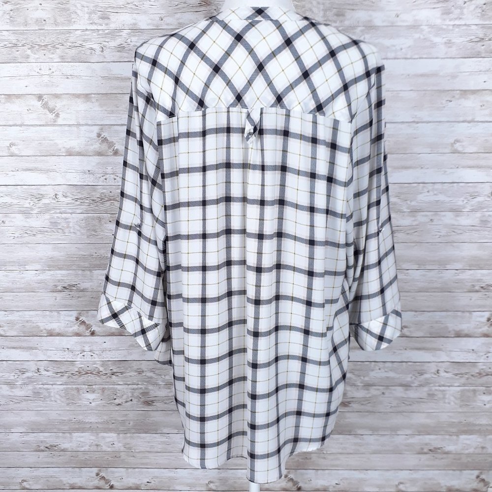 Torrid Womens Blouse Sz 2X Plaid Top 518 - Picture 3 of 6